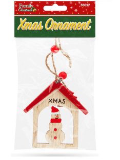   Karácsonyfadísz - hóember - akasztható - 17,5 x 7,5 cm 3 db