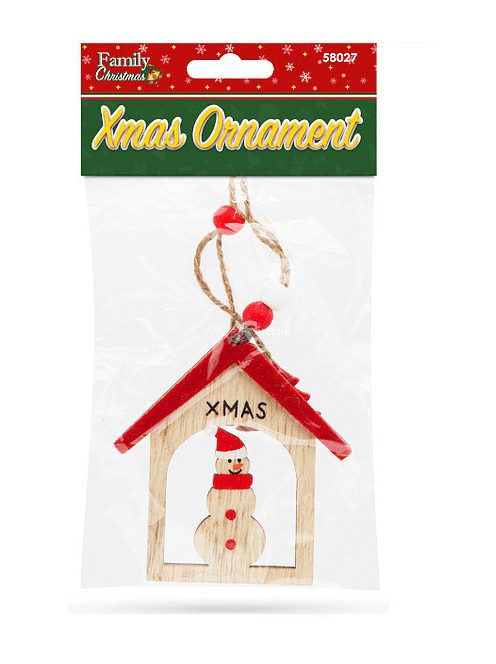 Karácsonyfadísz - hóember - akasztható - 17,5 x 7,5 cm 3 db