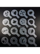 Kávé és Cappuccino díszítő sablonkészlet