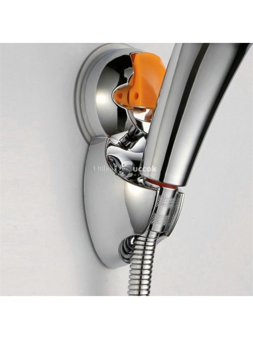 Krómozott zuhanyfej tartó tapadó koronggal