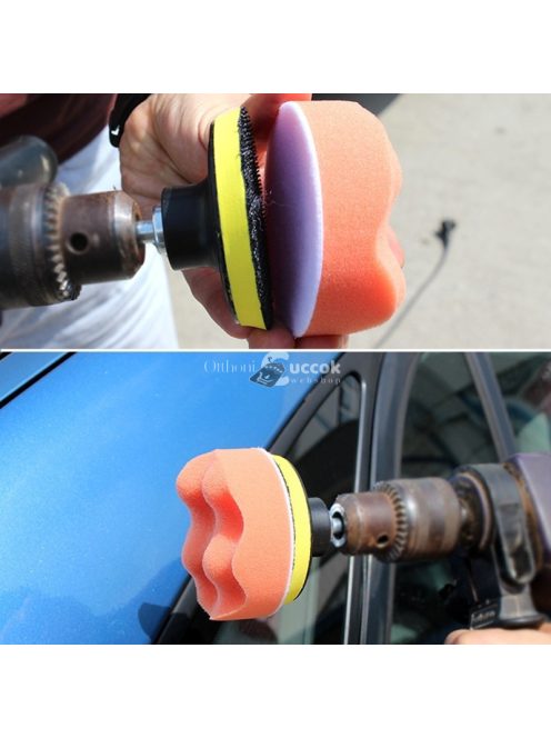 Autó polírozó szett 3 db polírkoronggal, autóápolási eszköz készlet fényezéshez