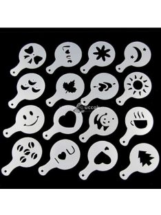   Latte Art Barista Sablon, Kávé Díszítő Sablon, Kreatív Ital Dekorációhoz