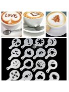 Latte Art Barista Sablon, Kávé Díszítő Sablon, Kreatív Ital Dekorációhoz