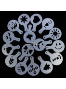 Latte Art Barista Sablon, Kávé Díszítő Sablon, Kreatív Ital Dekorációhoz