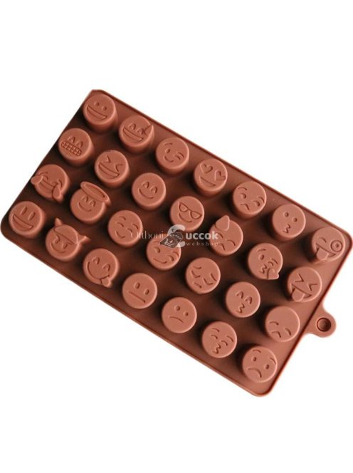 Szilikon emoji sütőforma - mosogatógépben mosható, hőálló sütési kiegészítő