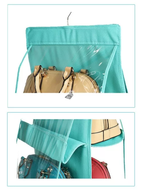 Szekrénybe akasztható kézitáska rendszerező tároló megoldás