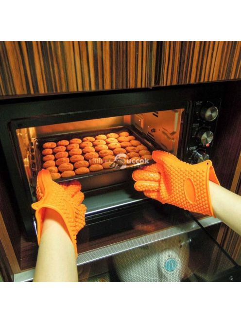 Sütőkesztyű, hőálló konyhai edényfogó szilikon kesztyű, 1 darab