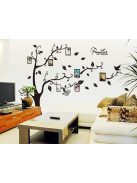 Fényképkeretes fa falmatrica dekoráció, faltetoválás falra