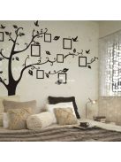 Fényképkeretes fa falmatrica dekoráció, faltetoválás falra