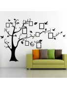 Fényképkeretes fa falmatrica dekoráció, faltetoválás falra