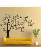 Fényképkeretes fa falmatrica dekoráció, faltetoválás falra