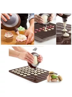   Tortadíszítő és sütemény kinyomó szett - Krémnyomó és macaron készítő eszközök