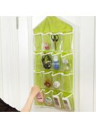 Felakasztható szekrény rendező 16 zsebbel, zsebes tároló rendszerezéshez