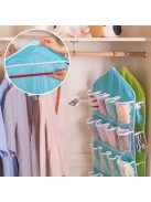 Felakasztható szekrény rendező 16 zsebbel, zsebes tároló rendszerezéshez