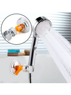   Forgatható krómozott zuhanyfej és zuhanyrózsa tartó fürdőszobai használatra