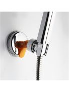 Forgatható krómozott zuhanyfej és zuhanyrózsa tartó fürdőszobai használatra