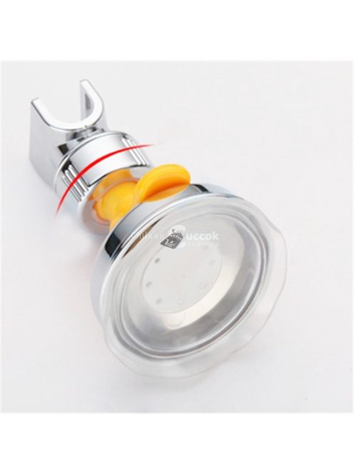 Forgatható krómozott zuhanyfej és zuhanyrózsa tartó fürdőszobai használatra