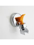 Forgatható krómozott zuhanyfej és zuhanyrózsa tartó fürdőszobai használatra