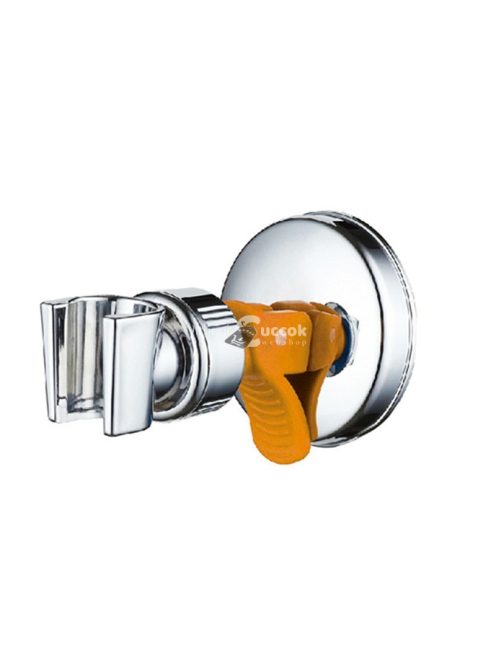 Forgatható krómozott zuhanyfej és zuhanyrózsa tartó fürdőszobai használatra