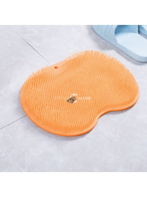 MassageBrush ergonomikus kefe lábmosáshoz és pihentető masszázshoz, szürke színben