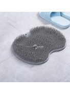 MassageBrush ergonomikus kefe lábmosáshoz és pihentető masszázshoz, szürke színben