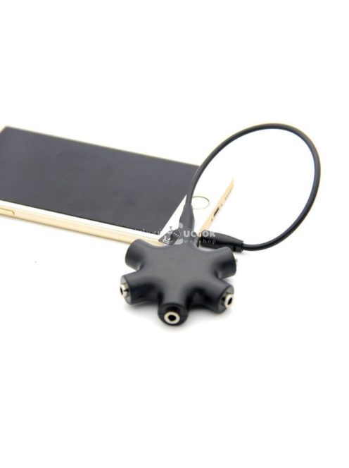 5 részes Jack elosztó adapter - többcsatornás audio csatlakozó bővítő