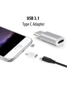 Micro USB - USB C átalakító, konverter okostelefonokhoz és táblagépekhez kompatibilis adapter