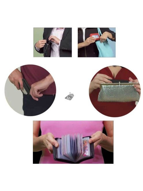 Biztonsági pénztárca RFID blokkoló technológiával, utazáshoz és mindennapi használatra