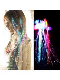 Világítós hajtincs party és fesztivál kiegészítő