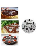 Tortadíszítő kellék - Többször használható tortadíszítő sablon készlet (4 különböző minta)