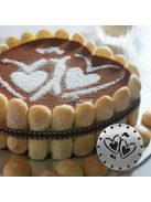 Tortadíszítő kellék - Többször használható tortadíszítő sablon készlet (4 különböző minta)