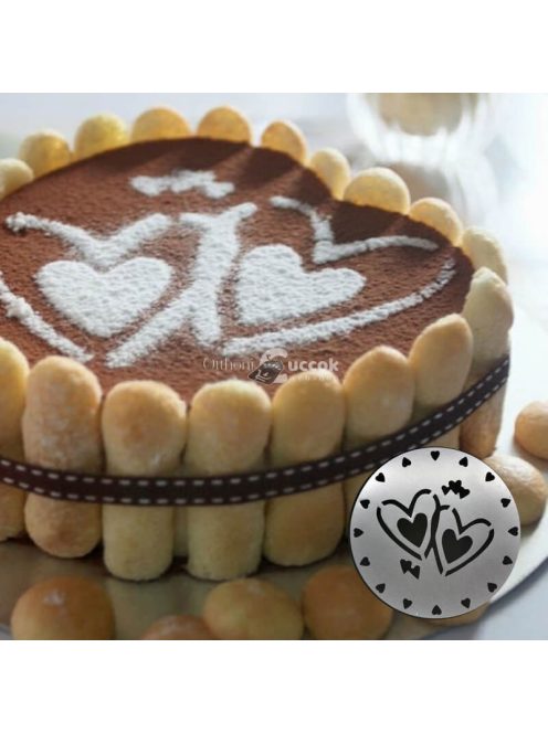 Tortadíszítő kellék - Többször használható tortadíszítő sablon készlet (4 különböző minta)