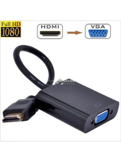 HDMI VGA átalakító kábel, HDMI VGA adapter, számítógép és monitor csatlakoztatásához