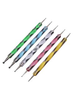   Körömdíszítő toll készlet, 5 db-os precíziós körömművészeti eszközkészlet