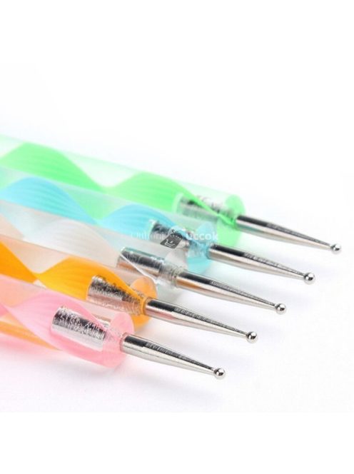 Körömdíszítő toll készlet, 5 db-os precíziós körömművészeti eszközkészlet