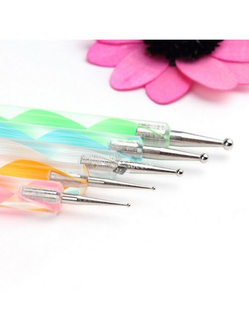 Körömdíszítő toll készlet, 5 db-os precíziós körömművészeti eszközkészlet