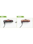 Kerékpár hátsó lámpa indexes funkcióval, bicikli biztonsági világítás