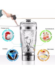   Elektromos Shaker Hordozható Mixer Keverőpohár Edzéshez és Utazáshoz