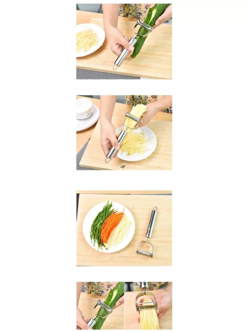 Multifunkcionális konyhai zöldség- és gyümölcs szeletelő/hámozó eszköz