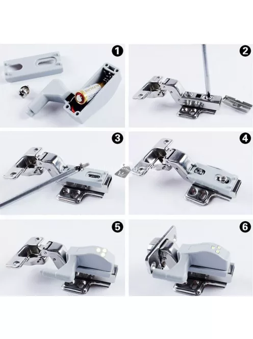 Mozgásérzékelős LED szekrény- és gardróbvilágítás, 4 darabos készlet