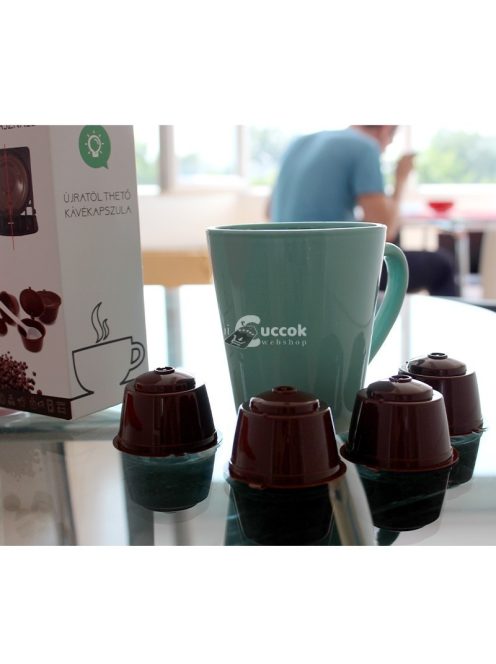 Újratölthető kávékapszula szett, 5 darabos utántölthető kapszula készlet