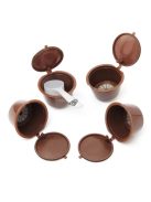 Újratölthető kávékapszula szett, 5 darabos utántölthető kapszula készlet