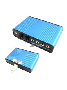   USB 5.1 Külső Hangkártya SPDIF Csatlakozással és Térhatású Hangzás Támogatással