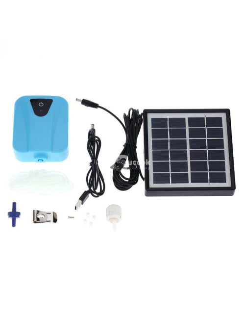 Napelemes buborékoltató kültéri dekorációhoz és kerti tavakhoz