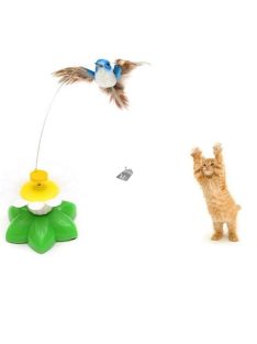   Interaktív Repülő Madár Macskajáték – Szórakoztató és Mozgásfejlesztő Játék Cicáknak