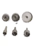 Körkivágó fémhez, lyukfűrész készlet, 6 db-os, precíziós fémvágó szerszámkészlet