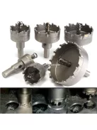 Körkivágó fémhez, lyukfűrész készlet, 6 db-os, precíziós fémvágó szerszámkészlet