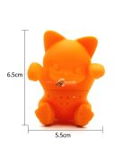 Szilikon teatojás és teafilter cicás dizájnnal tealevelek áztatásához