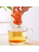 Szilikon teatojás és teafilter cicás dizájnnal tealevelek áztatásához