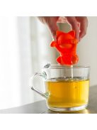 Szilikon teatojás és teafilter cicás dizájnnal tealevelek áztatásához